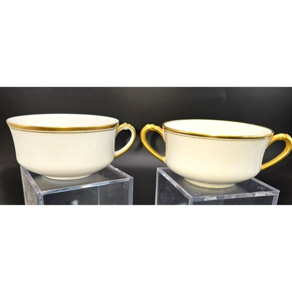 Vintage Haviland Limoges French White and Gold Set China CM2121 - Picture 2 of 7